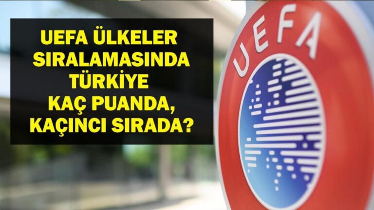 UEFA ÜLKE PUANLARI| Türkiye UEFA Ülkeler Sıralamasında Kaçıncı Sırada? Türkiye UEFA Ülke Puanı Kaç?