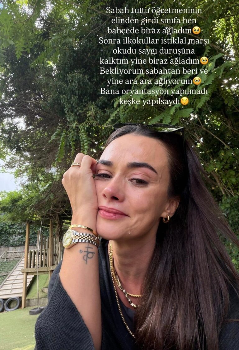 Hande Soral okulun ilk gününde gözyaşlarını tutamadı